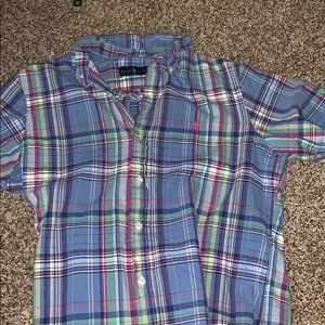 Men’s Ralph Lauren plaid polo. Size medium.